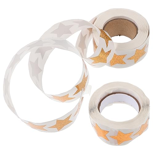 COMNESTBI 2Rollen Selbstklebende Stern DIY Aufkleber Bunten für Scrapbooking Grußkarten Fotoalben Dekoration und Planer für Kreative Projekte und von COMNESTBI