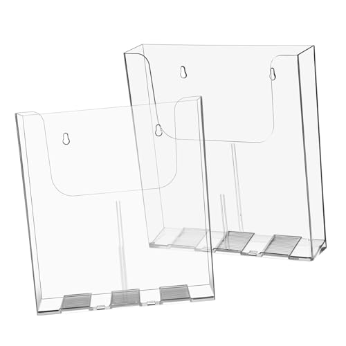 COMNESTBI 2Stücke Wandordner aus Acryl Transparenter Aktenhalter zur Wandmontage Stabiler Broschürenständer mit Schraube für Büro und Ausstellungen Platzsparend COMNESTBI 2Stücke Wandordner aus Acryl Transparenter Aktenhalter zur Wandmontage Stabiler Broschürenständer mit Schraube für Büro und Ausstellungen Platzsparend von COMNESTBI