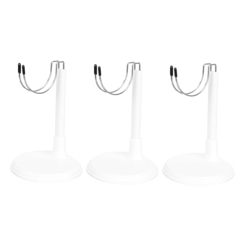 COMNESTBI 3 Stück Puppenunterstützungsrahmen Puppenzubehör für Mädchen Zubehör für Puppenhäuser Puppenhalter gemacht Stand Puppenfigur Puppenausstellung Kleiner Puppenständer Plastik Weiß von COMNESTBI