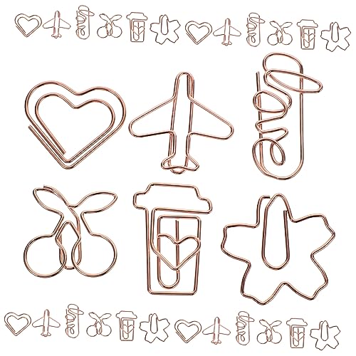 COMNESTBI 30Stücke Dekorative Büroklammern Roségold Multifunktionale Papierclips für Schule und Büro für Dokumentenfixierung DIY Projekte und Lesezeichen Langlebig COMNESTBI 30Stücke Dekorative Büroklammern Roségold Multifunktionale Papierclips für Schule und Büro für Dokumentenfixierung DIY Projekte und Lesezeichen Langlebig von COMNESTBI
