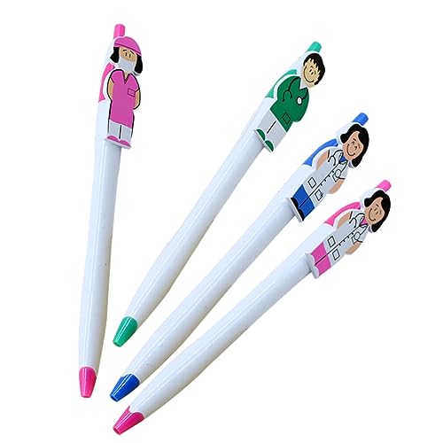 COMNESTBI 4Stücke Cartoon Kugelschreiber Schreibstifte mit Lustigem Krankenschwester Design Glattes für Büro und Schule COMNESTBI 4Stücke Cartoon Kugelschreiber Schreibstifte mit Lustigem Krankenschwester Design Glattes für Büro und Schule von COMNESTBI