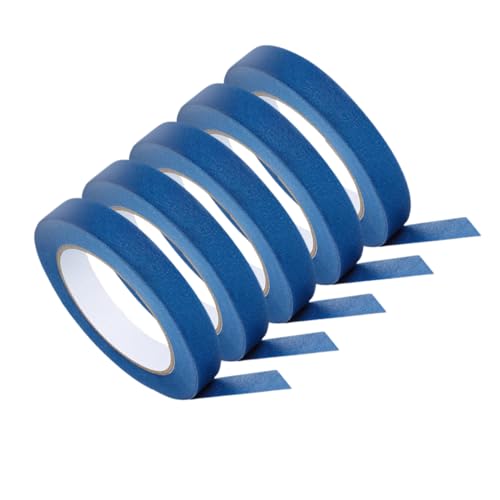 COMNESTBI 5 Rollen Wandklebeband farbiges Band Abdeckband dekoratives Klebeband Malerband Farbband Klebeband für Wände, keine Beschädigung der Farbe Blue COMNESTBI 5 Rollen Wandklebeband farbiges Band Abdeckband dekoratives Klebeband Malerband Farbband Klebeband für Wände, keine Beschädigung der Farbe Blue von COMNESTBI