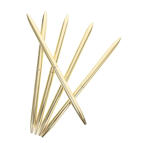 COMNESTBI 5 Stück Rotierender Kugelschreiber Bürobedarf Stift praktische Kugelschreiber rotierende Kugelschreiber Notizbuch-Kugelschreiber Kugelschreiber fürs Büro Rostfreier Stahl Golden COMNESTBI 5 Stück Rotierender Kugelschreiber Bürobedarf Stift praktische Kugelschreiber rotierende Kugelschreiber Notizbuch-Kugelschreiber Kugelschreiber fürs Büro Rostfreier Stahl Golden von COMNESTBI