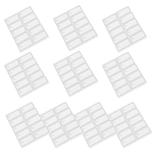 COMNESTBI 50 Blatt Etiketten für Gläser küchenetiketten aufkleber für gläser aufkleber für flaschen Behälteretiketten Datumsetiketten für Lebensmittel Aufkleber aus synthetischem Papier Weiß von COMNESTBI