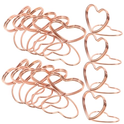 COMNESTBI 50 Stück Herzförmiger Geldscheinhalter Bildclips Tisch Steht Für Schilder Inhaber Der Tischnummer Fotoständer Für Die Tischanzeige Mini-kartenhalter Rose Gold Kohlenstoffstahl COMNESTBI 50 Stück Herzförmiger Geldscheinhalter Bildclips Tisch Steht Für Schilder Inhaber Der Tischnummer Fotoständer Für Die Tischanzeige Mini-kartenhalter Rose Gold Kohlenstoffstahl von COMNESTBI