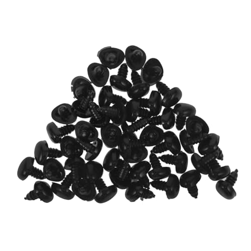 COMNESTBI 50 Stück Tierische Nase Dinosaurier Mund Tragen Puppe Sicherheitsnase Zubehör Für Die Puppenherstellung Puppenbaumaterial Karikatur Puppennase Ausgestopft Babypuppe Plastik Black von COMNESTBI