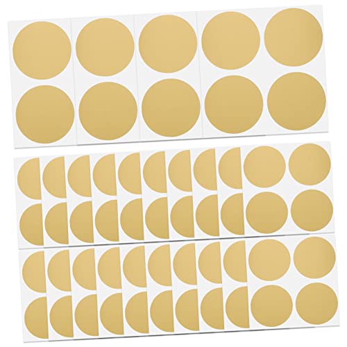 COMNESTBI 50Stücke Scratch Off Aufkleber Runde mit Goldener Beschichtung DIY für Geburtstags und Hochzeitsfeiern Interaktive Kratzkarten für Kreative Anlässe von COMNESTBI
