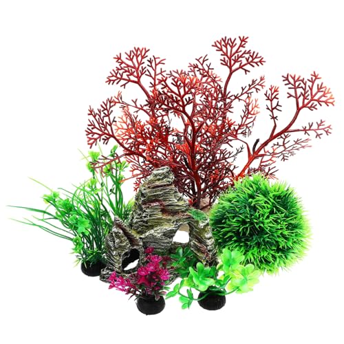 COMNESTBI 7 Stück Künstliche Aquarienpflanzen und Dekoration Teiliges aus Hochwertigem Langlebigem für Realistische Unterwasserlandschaften im Fischbecken COMNESTBI 7 Stück Künstliche Aquarienpflanzen und Dekoration Teiliges aus Hochwertigem Langlebigem für Realistische Unterwasserlandschaften im Fischbecken von COMNESTBI
