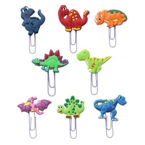 COMNESTBI 8 Stück Dinosaurier-lesezeichen Büroklammer Lesezeichen-clip Lesezeichenklammern Beutelverschlussklammern Dekorative Papierklammern Papierclips Befestigungsclips Für Dokumente Pvc COMNESTBI 8 Stück Dinosaurier-lesezeichen Büroklammer Lesezeichen-clip Lesezeichenklammern Beutelverschlussklammern Dekorative Papierklammern Papierclips Befestigungsclips Für Dokumente Pvc von COMNESTBI