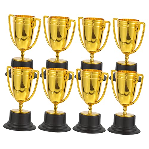 COMNESTBI 8Stücke Mini Auszeichnungstrophäen Teiliges Pokal aus Gold für Wettbewerbe Schulbelohnungen und Sportspiele Preise für Junge Sieger von COMNESTBI