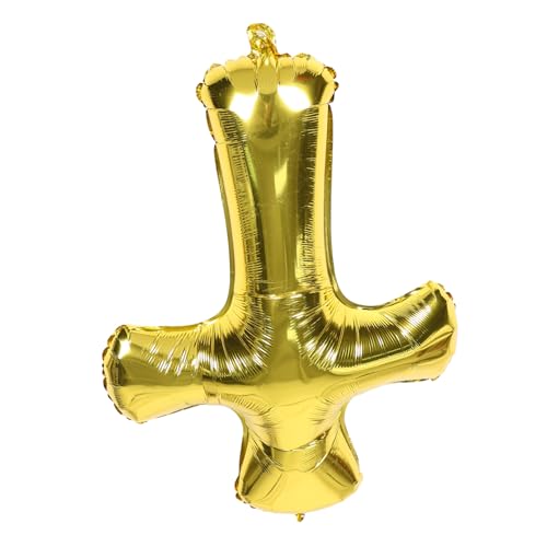 COMNESTBI Kreuzballon Kreuzdekor Gastgeschenke Zur Taufe Golden Aluminiumfolie von COMNESTBI