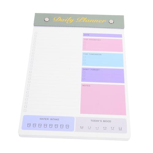 COMNESTBI Notizbuch Notizbücher Notizbuch Täglicher Aufgabennotizblock Tägliches Aktionspad Notizblock Zur Gewohnheitsverfolgung Täglicher Planungsblock Notizpolster Papier Olivengrün von COMNESTBI