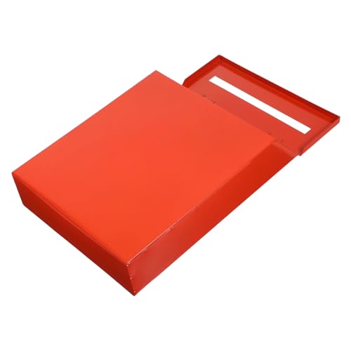 COMNESTBI Retro Briefkasten Retro Briefkasten Aus Eisen Wandbriefkasten Für Den Außenbereich Briefkastentür Ersatzteil Eisen Orange von COMNESTBI