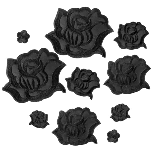 COMNICO 10 Stück Schwarze Rosen Patches zum Aufbügeln Blumen Applikationen Flicken zum Aufbügeln Rose Gestickte Aufnäher Rose Napplikationen Reparatur Patches für Kleidung Hüte Schuhe Taschen COMNICO 10 Stück Schwarze Rosen Patches zum Aufbügeln Blumen Applikationen Flicken zum Aufbügeln Rose Gestickte Aufnäher Rose Napplikationen Reparatur Patches für Kleidung Hüte Schuhe Taschen von COMNICO