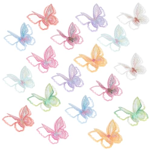 COMNICO 18 Stück Patches zum Aufbügeln Schmetterling Doppellagige Organza Applikation Bügelflicken Aufnähen Sticker Stoff Nähen Stickerei Dekorativ für Kleidung, Hüte, Jeans, Basteln, DIY COMNICO 18 Stück Patches zum Aufbügeln Schmetterling Doppellagige Organza Applikation Bügelflicken Aufnähen Sticker Stoff Nähen Stickerei Dekorativ für Kleidung, Hüte, Jeans, Basteln, DIY von COMNICO
