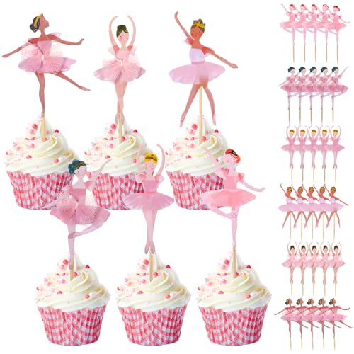 COMNICO 36 Stück Ballerina Kuchenaufsätze, Rosa Ballerina Cupcake Aufsätze Ballerina Geburtstag Deko Kuchendekorationen Dessert Muffin Aufsätze für Hochzeits Braut und Geburtstagsparty Zubehör COMNICO 36 Stück Ballerina Kuchenaufsätze, Rosa Ballerina Cupcake Aufsätze Ballerina Geburtstag Deko Kuchendekorationen Dessert Muffin Aufsätze für Hochzeits Braut und Geburtstagsparty Zubehör von COMNICO