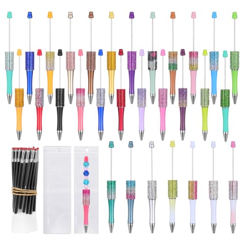 COMNICO 90-teiliges Diamant-Perlenstift-Set, 30 ausgefallene niedliche Glitzer-Strasssteine, schwarze Tinte, Kunststoffschaft, Kugelschreiber mit 30 Nachfüllungen, 30 Beuteln, Schulbedarf, Büroartikel COMNICO 90-teiliges Diamant-Perlenstift-Set, 30 ausgefallene niedliche Glitzer-Strasssteine, schwarze Tinte, Kunststoffschaft, Kugelschreiber mit 30 Nachfüllungen, 30 Beuteln, Schulbedarf, Büroartikel von COMNICO