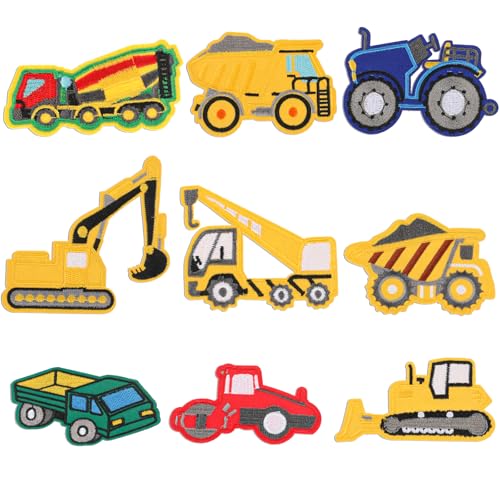 COMNICO Bügelflicken Baufahrzeug, 9 Stück Patches zum Aufbügeln, Baufahrzeug Patch Kit, Bügelflicken für Kinder Gestickte Applikation Abzeichen DIY-Aufnäher Aufnäher für Kleidung Hüte Jacken COMNICO Bügelflicken Baufahrzeug, 9 Stück Patches zum Aufbügeln, Baufahrzeug Patch Kit, Bügelflicken für Kinder Gestickte Applikation Abzeichen DIY-Aufnäher Aufnäher für Kleidung Hüte Jacken von COMNICO