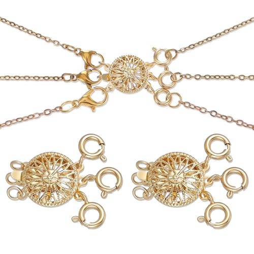 COMNICO Ketten Layering Verschluss 2 Stück Halsketten-Schichtverschluss-Trenner für Damen, Goldener Sicherheitsschmuck-Verschluss-Konverter, Silber Mehrere Verschlüsse für Stapelbare Halskettenketten COMNICO Ketten Layering Verschluss 2 Stück Halsketten-Schichtverschluss-Trenner für Damen, Goldener Sicherheitsschmuck-Verschluss-Konverter, Silber Mehrere Verschlüsse für Stapelbare Halskettenketten von COMNICO