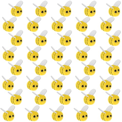 COMNICO Wollfilz-Bienen, 40 Stück, Mini-Bienen-Dekor, Bastelfilz, niedliche Hummel, Plüsch-Bienenkostüm, für Kleidung, Hüte, Taschen, Duschgeschenk, DIY, Bienen-Thema-Party-Dekorationen COMNICO Wollfilz-Bienen, 40 Stück, Mini-Bienen-Dekor, Bastelfilz, niedliche Hummel, Plüsch-Bienenkostüm, für Kleidung, Hüte, Taschen, Duschgeschenk, DIY, Bienen-Thema-Party-Dekorationen von COMNICO