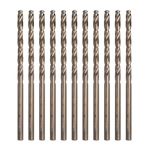 COMOWARE 1/8 Zoll M35 HSS Kobaltbohrer-Set (10 Stück) von COMOWARE
