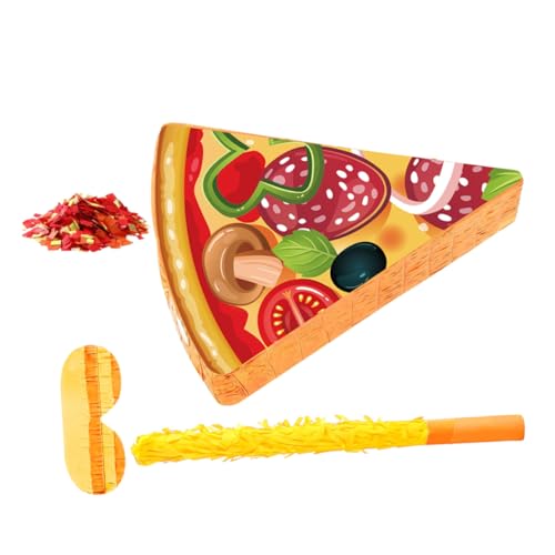 COMPUKAS 1 Set Pizza Piñata Partygeschenk Augenbinde Und Konfetti Geburtstagsparty Dekoration Zum Thema Essen Für Geburtstags Und Babyparty Vorräte COMPUKAS 1 Set Pizza Piñata Partygeschenk Augenbinde Und Konfetti Geburtstagsparty Dekoration Zum Thema Essen Für Geburtstags Und Babyparty Vorräte von COMPUKAS