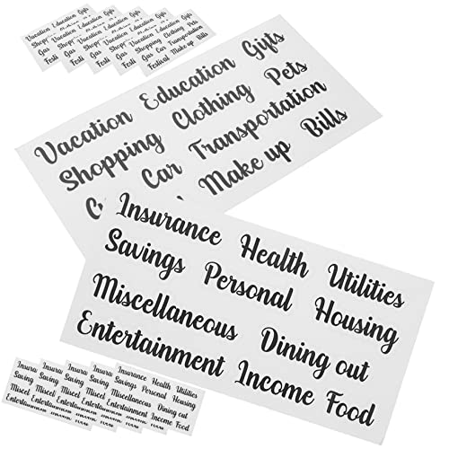COMPUKAS 10 Sätze Tägliche Verwendung Cash Envelope Labels Budgetetiketten Klassifizierende Umschlagaufkleber Multifunktional für Finanzorganisation und Haushaltsplanung COMPUKAS 10 Sätze Tägliche Verwendung Cash Envelope Labels Budgetetiketten Klassifizierende Umschlagaufkleber Multifunktional für Finanzorganisation und Haushaltsplanung von COMPUKAS