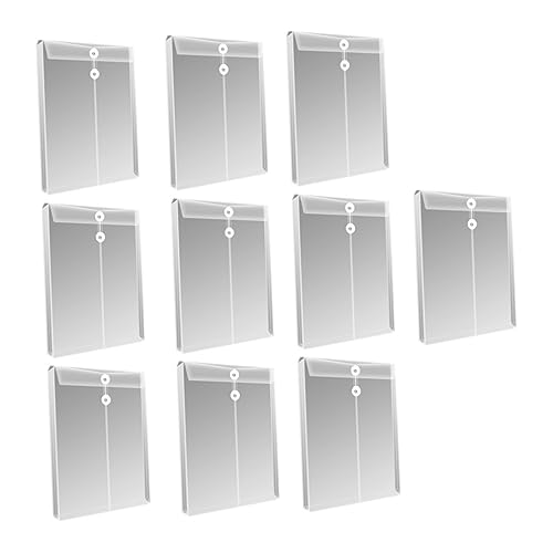 COMPUKAS 10 Stück Teiliges Dokumentenorganizer Tragbare Aktenmappe Transparente Datei Tasche für Büro und Schule und Strapazierfähig zur Aufbewahrung von Unterlagen Fotos und Karten von COMPUKAS