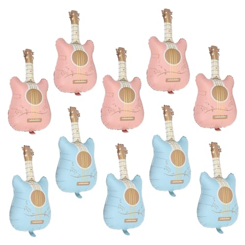 COMPUKAS 10 Stück Teiliges Gitarren Aluminiumfolie Ballon Matte Oberfläche Wiederverwendbar Leichte Partydekoration für Kindergeburtstage Musikveranstaltungen Indoor und Outdoor Events und COMPUKAS 10 Stück Teiliges Gitarren Aluminiumfolie Ballon Matte Oberfläche Wiederverwendbar Leichte Partydekoration für Kindergeburtstage Musikveranstaltungen Indoor und Outdoor Events und von COMPUKAS