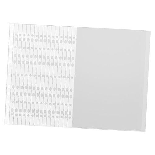 COMPUKAS 100 Stück Dokumententasche Transparent Wasserdichtes Aktenordner für Büro Schule und Zuhause Lösung zur Aufbewahrung von Dokumenten Fotos und Postkarten von COMPUKAS