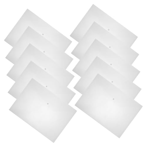 COMPUKAS 10Stücke Transparente Aktenumschläge mit Druckknopf Langlebige Datei Organizer für Büro und Zuhause für Quittungen und Wichtige Dokumente von COMPUKAS