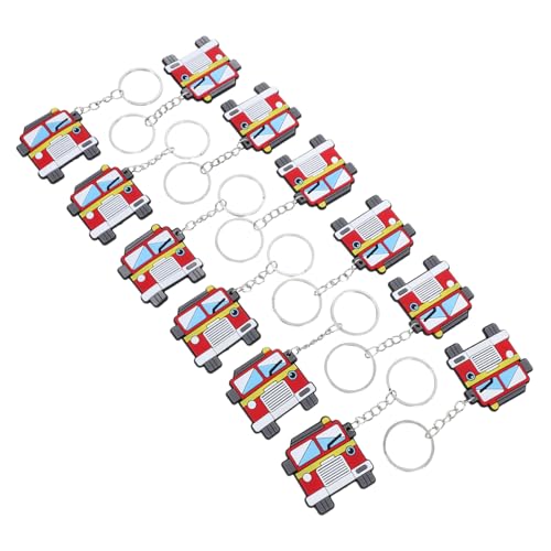 COMPUKAS 12 Stück Feuerwehrauto-schlüsselanhänger, Feuerwehrmann-schlüsselring, Feuerwehrmann-schlüsselanhänger, Feuerwehrauto-schlüsselring, Feuerwehrmann-partygeschenke, von COMPUKAS
