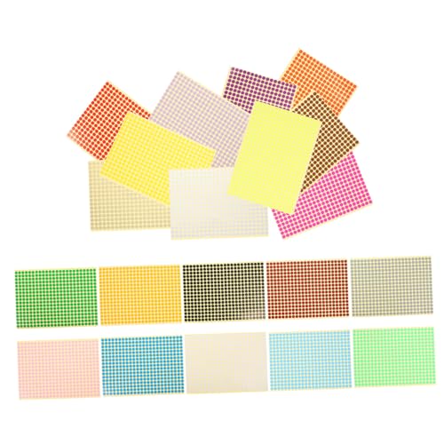 COMPUKAS 20 Blatt Bunte Selbstklebende Rundetiketten Farbige Klebepunkte für Büro Schule DIY Markierung Aufkleber Farbcodierte Sticker für Heimorganisation und Dekoration von COMPUKAS