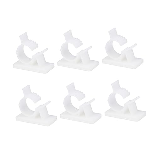 COMPUKAS 20 Stück Selbstklebende Kabelclips Verstellbar Kabelhalter für Kabelmanagement Weiß Xxl mit Doppelseitigem Klebestreifen Einstellbare Klemmen für Kabel Draht und Schnurbefestigung von COMPUKAS