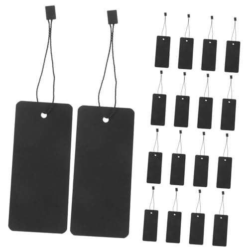 COMPUKAS 200Satz Kleidungsanhänger mit Schnüren Leere Etiketten für Bekleidung Minimalistisches Design für Geschenketiketten und Hochzeitsbevorzugungen von COMPUKAS