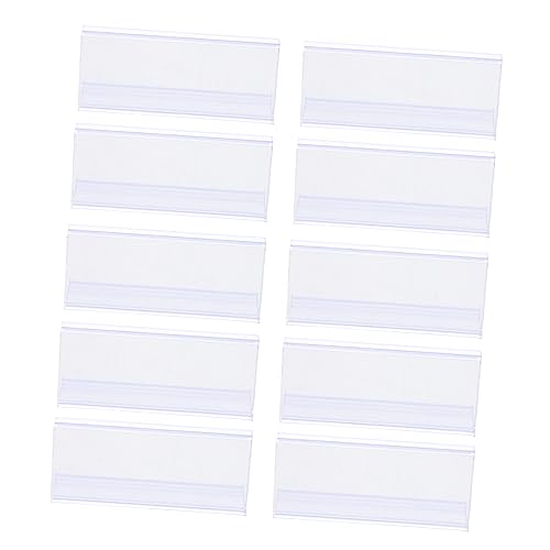 COMPUKAS 20Stücke Transparente Etikettenhalter Praktische Preisanzeige für Einzelhandel Tisch Regal Korb für Preislabels und Produktwerbung von COMPUKAS