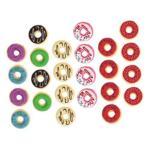 COMPUKAS 24 Stück Teiliges Donut Radiergummi für Bunte Lustige Radiergummis und Schulpreis Leicht Dekorativ und Spielerisch für Jungen und Mädchen von COMPUKAS