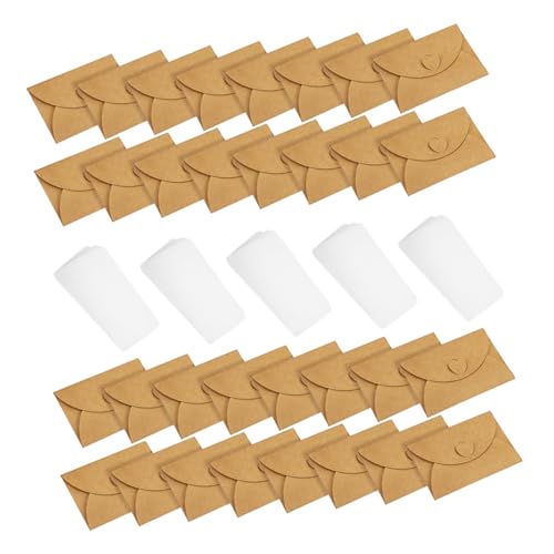 COMPUKAS 30 Sätze Liebe Schnalle Umschlag Begrüßungskartenumschläge Umschläge Für Feiertage Leere Kraftkarten Umschlag Für Geburtstagskarten Leere Geburtstagskarten Braun Kraftpapier von COMPUKAS