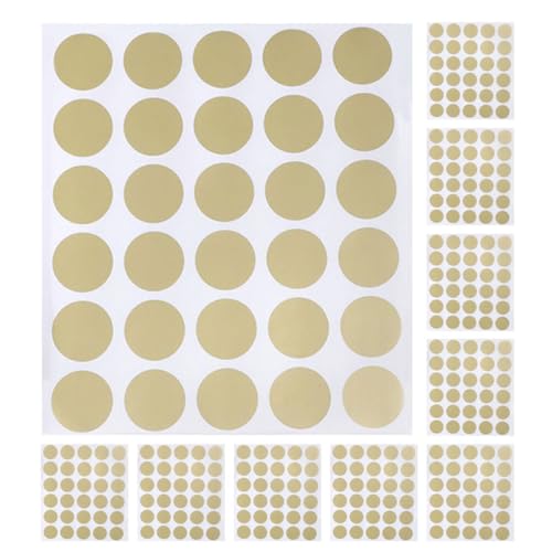COMPUKAS 360 Goldene Rubbelaufkleber, Selbstklebende Runde Rubbelkarten Selbermachen, Erstellen Von Überraschungs-belohnungskarten, Lotterielosen Und - COMPUKAS 360 Goldene Rubbelaufkleber, Selbstklebende Runde Rubbelkarten Selbermachen, Erstellen Von Überraschungs-belohnungskarten, Lotterielosen Und - von COMPUKAS