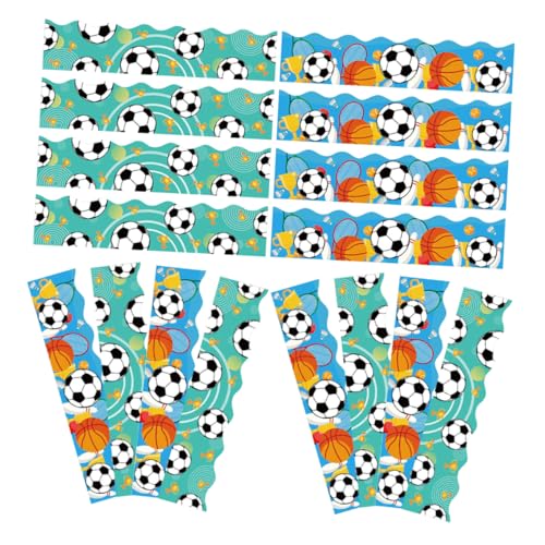 COMPUKAS 60 Blatt Sportliche Pinnwandrandaufkleber für Klassenzimmer Fußball und Basketball Designs Einfach Anzubringen Entfernen Langlebige Materialien Kreative Dekoration für Pinnwände COMPUKAS 60 Blatt Sportliche Pinnwandrandaufkleber für Klassenzimmer Fußball und Basketball Designs Einfach Anzubringen Entfernen Langlebige Materialien Kreative Dekoration für Pinnwände von COMPUKAS