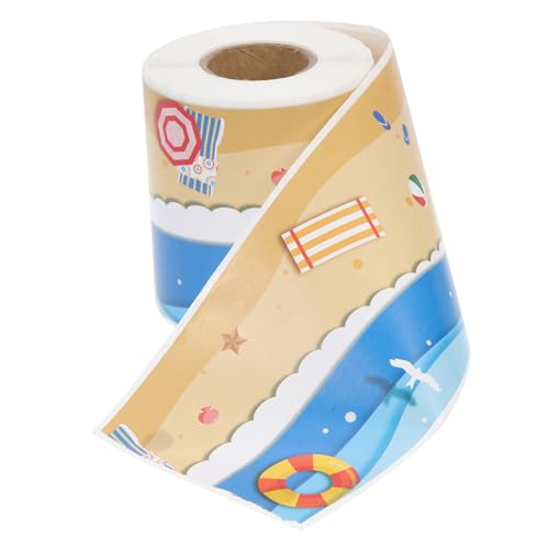 COMPUKAS Bulletin Board Border Sticker mit Sommer Strandmotiv Selbstklebender Rahmenaufkleber für Klassenzimmer Dekorativer für Tafel Whiteboard und Pinnwand von COMPUKAS