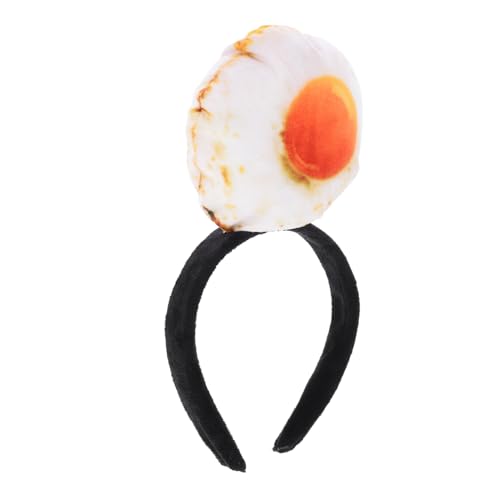 COMPUKAS Niedliches Haarband mit Ei motiv Wiederverwendbarer Haarschmuck Weiches Plüsch haarreifen Kreatives Party Cosplay accessoire für Frauen und Mädchen Vielseitig für Geburtstage und von COMPUKAS
