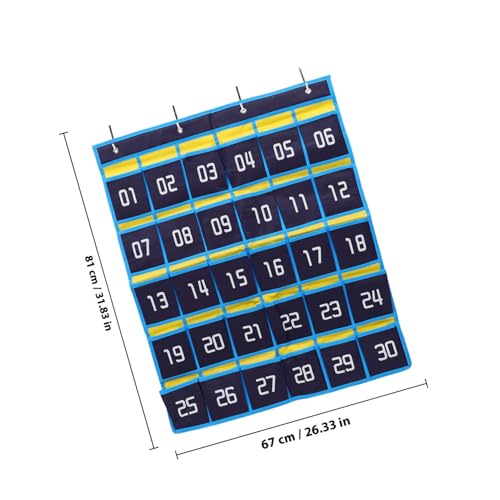 COMPUKAS Nummerierte Wand-hängeaufbewahrungstasche für Mobiltelefone Klassenzimmer Organizer mit Atmungsaktiven Taschen aus Vliesstoff für Schule Büro und Zuhause von COMPUKAS