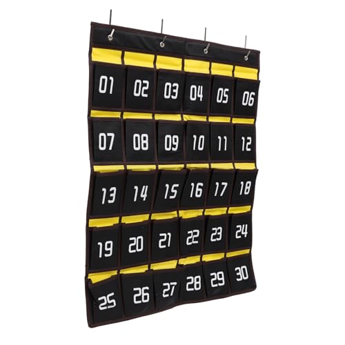 COMPUKAS Nummerierter Handyhalter aus Stabilem Vliesstoff Fächer Wand-organizer Praktischer Aufbewahrungsbeutel für Klassenzimmer Türhänger für Mobiltelefone Kopfhörer und Kleinteile von COMPUKAS