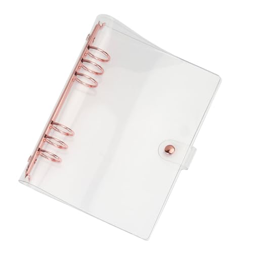 COMPUKAS PVC Ringbuch Hülle Transparent Lose Schutzcover Weiche Notizbuch Abdeckung Wiederverwendbar Strapazierfähig Leicht zu Reinigen für Tagebuch und Organizer von COMPUKAS