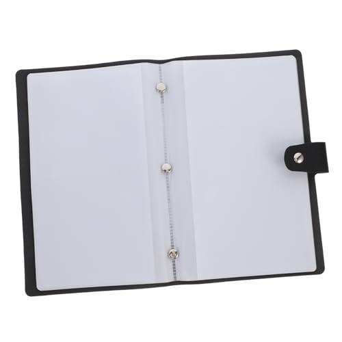 COMPUKAS Portable Organizer Album Fächer Schwarz Weiches PU Leder Dokumentenmappe Für Büro Mehrzweck Aufbewahrung Von Schecks Quittungen Und Rechnungen von COMPUKAS