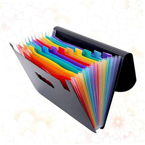 COMPUKAS Rainbow Portable File Folder Multifunktionaler Dokumentenordner für Schule und Büro Leicht und Bruchsicher zur Aufbewahrung Wichtiger Unterlagen von COMPUKAS