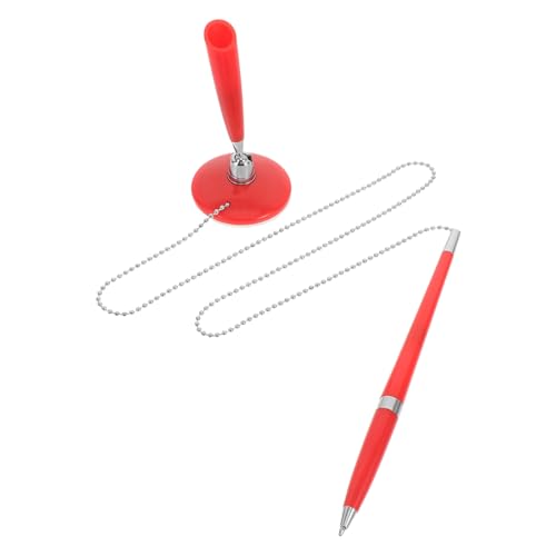 COMPUKAS Schreibtisch-kugelschreiber mit Kette Ergonomisch Rutschfest Glattes Schreiben Langlebig für Büro Bank Hotel Vielseitiger Mehrzweck-stift mit Austauschbarer Mine von COMPUKAS