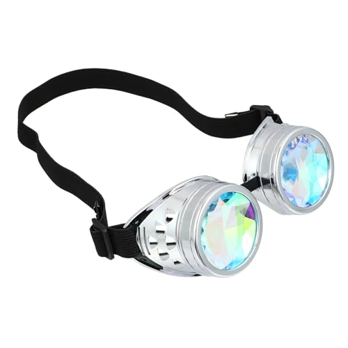 COMPUKAS Steampunk Brille Doppellagige Rave Schutzbrille mit Regenbogen Verstellbare PC Rahmen für Tanzpartys Musikfestivals COMPUKAS Steampunk Brille Doppellagige Rave Schutzbrille mit Regenbogen Verstellbare PC Rahmen für Tanzpartys Musikfestivals von COMPUKAS