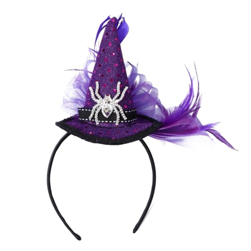 COMPUKAS Stirnband Stirnbänder Halloween Hexenhut Kind Mini Hut Kleinkind Haarband Für Kopfbedeckungen Kopfband Haarbänder Partyzubehör Party Kopfschmuck Plastik Stirnband von COMPUKAS